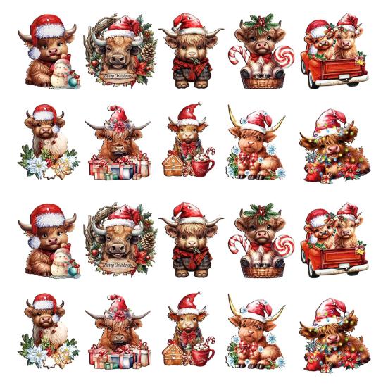 Рождественские лошадиные украшения 2D акриловые винтажные лошади рождественская елка подвесное украшение западная тема животные украшения для рождественской елки домашний декор