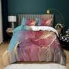 Home Textile Marble Texture Three-Piece Gradual Change Quilt Cover Digital Printing Bedding