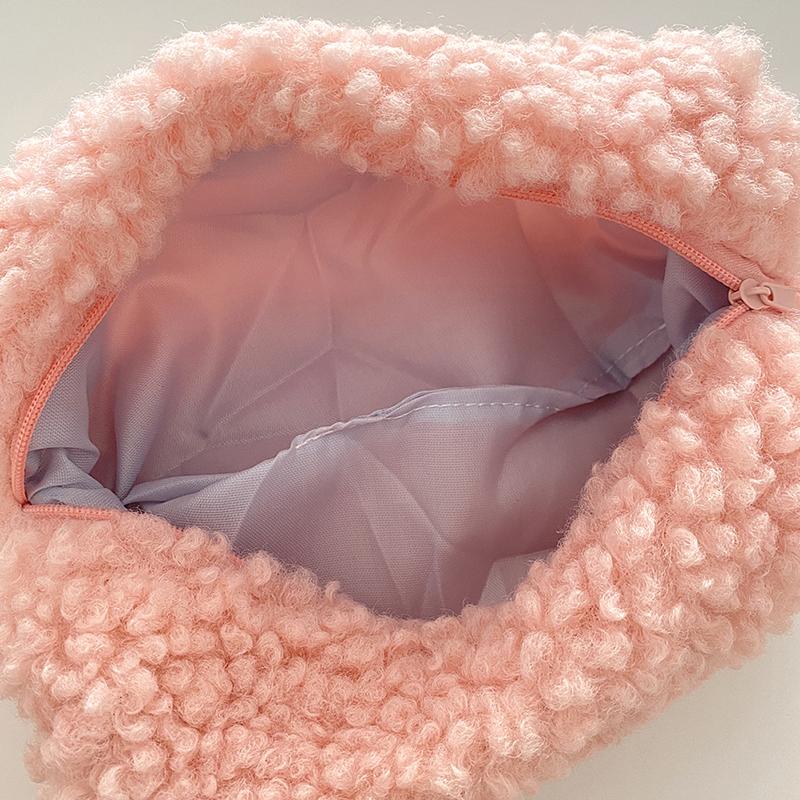 Cashmere Pencil Bag Case For Colored Pencils Plush Pencil Bag Zipper Bag