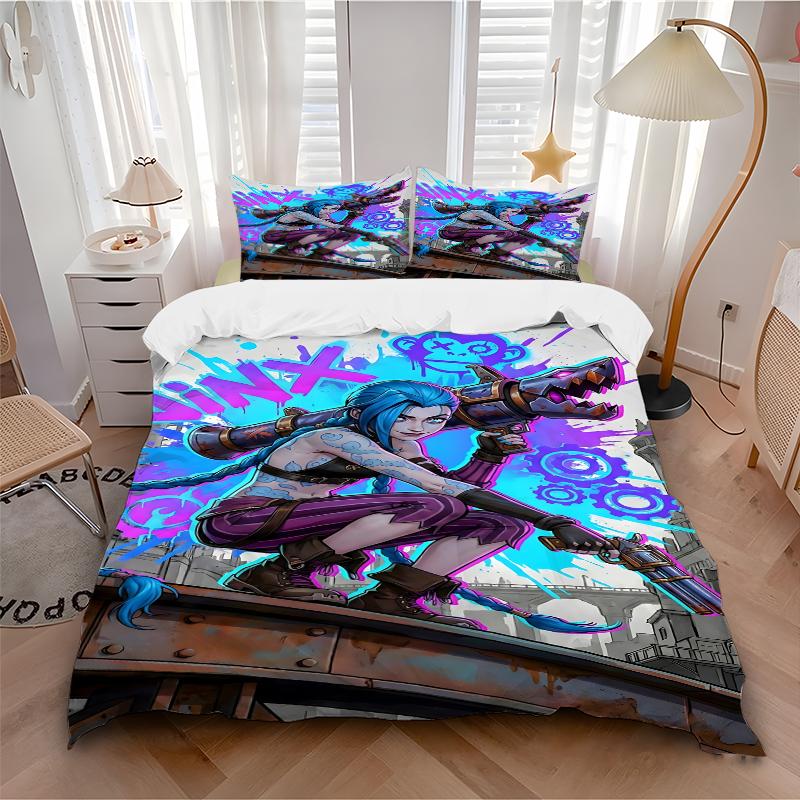 3Pcs Cyberpunk Warrior Girl Bedding Sets For All Sizes New 3D Printed Bed Cover Comforter Duvet Cover Pillowcase Bedroom Decoration