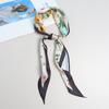 Spring new French literary and artistic simulation silk rhombus scarf imitation fragrant cloud yarn silk scarf women's French elegant small floating b