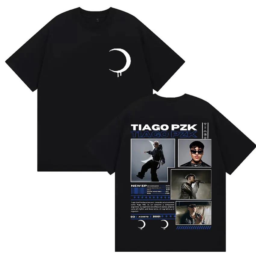 2026 Spring_Summer Rap Artist Tiago PZK Album T-Shirt Men's Women Fashion Hip-Hop Retro Cotton Casual Shirt Hip Hop Streetwear Oversized Tshirt