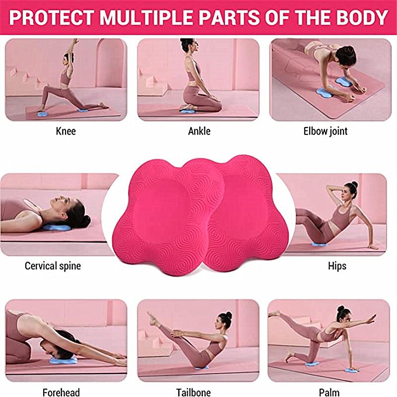 2pcs Yoga Portable Knee Pads Cushion Extra Thick for Knees Elbows Wrist Hands Head Foam Yoga Pilates Work Out Kneeling Pad