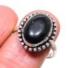 Черный оникс Ручной работы Ювелирное изделие из стерлингового серебра 925 пробы Кольцо Размер 8 w6K58