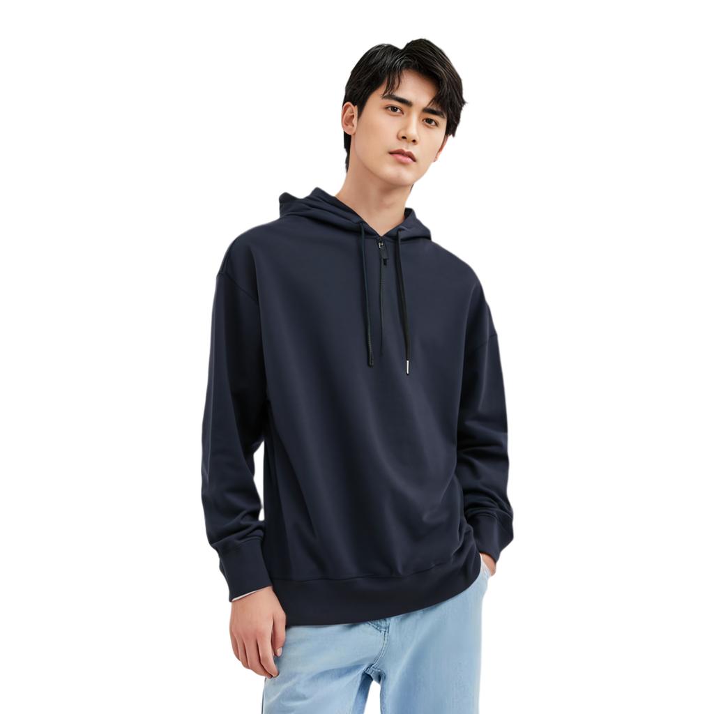 Uniqlo Свитшот с длинным рукавом однотонный X Jil Sander Collaboration Мужской свитшот Индиго 445156-69
