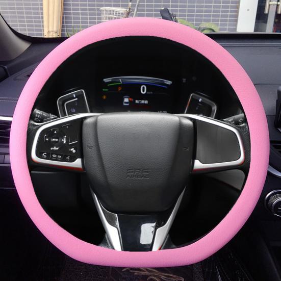 Силиконовый чехол на руль, однотонный, износостойкий, нескользящий дизайн, простая установка, универсальный защитный чехол на руль.
