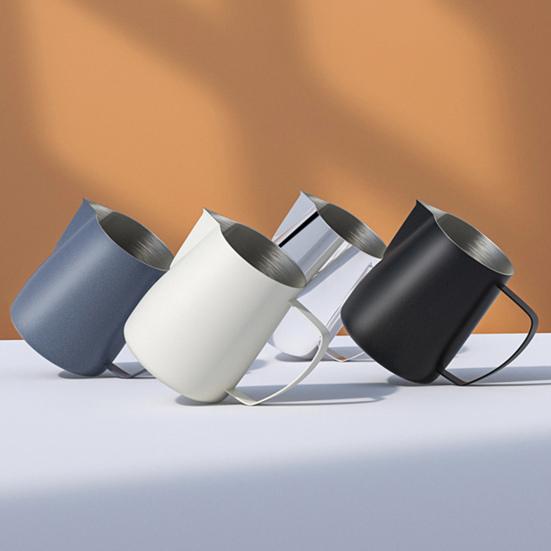 Питчер для вспенивания молока 450 мл, пищевой, эргономичная ручка, питчер для вспенивания молока, нержавеющая сталь, V-образный носик, молочник