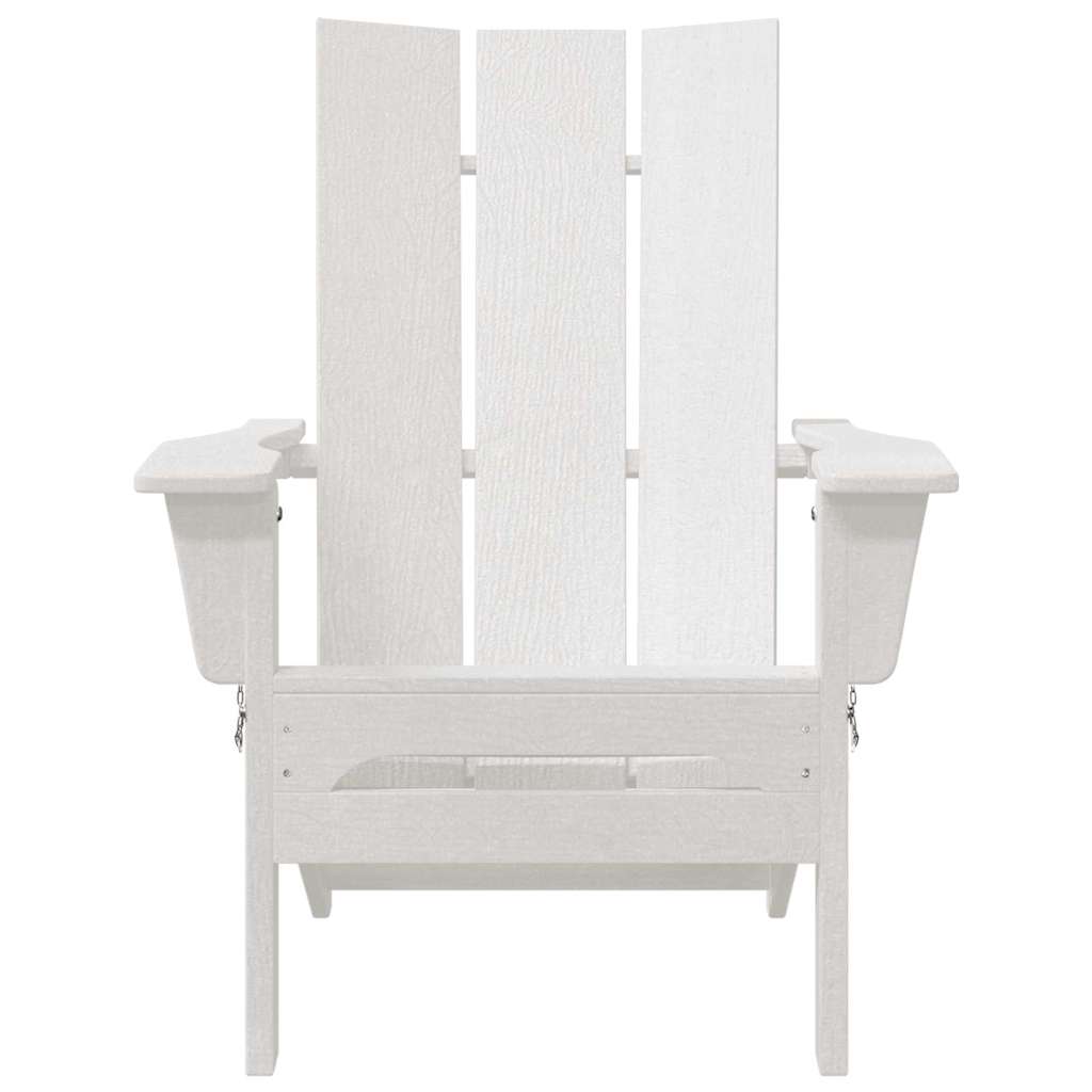 Foldable Adirondack Chair White 80.5 x 74.5 x 92 cm HDPE