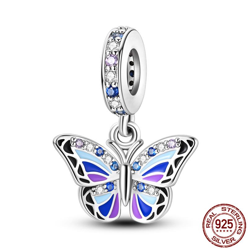 Подходящие Шармы Для Оригинальных Браслетов 100% Медь Светящаяся Серия Бабочек Бусины Для Изготовления Украшений Своими Руками Для Женщин Подарок