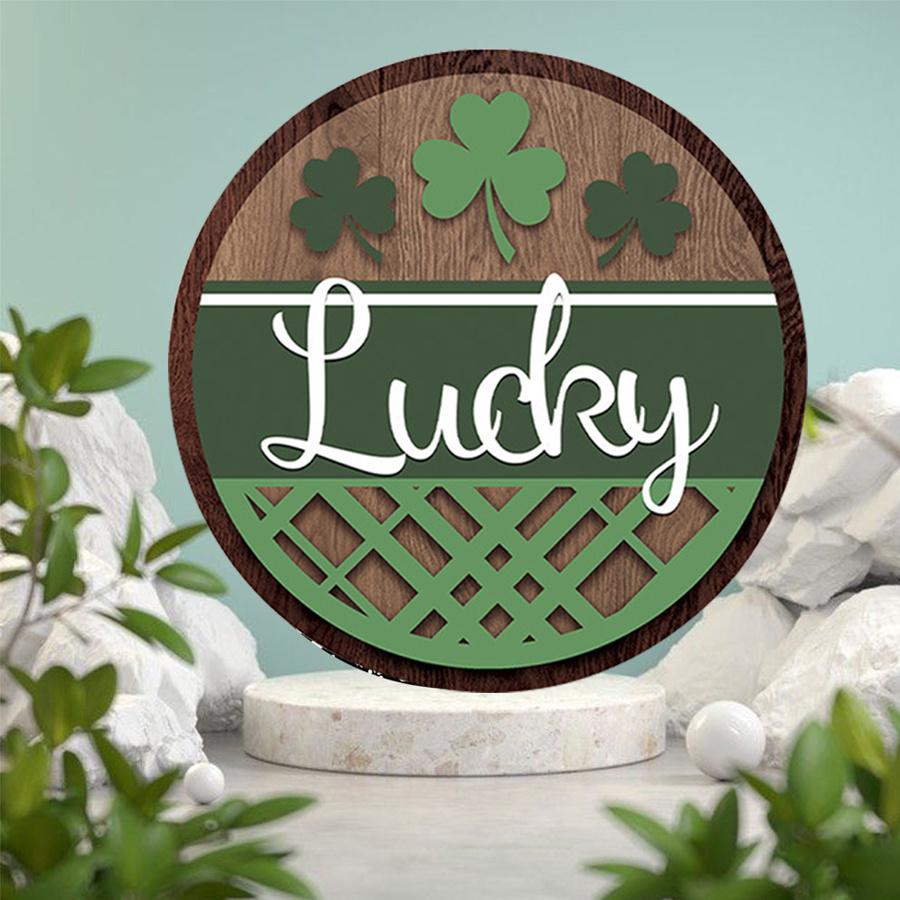 2D плоский 20 см счастливый день святого патрика деревянный настенный декор - автомобильный воздушный шар универсальный праздничный деревянный кулон, украшение для дома приветственный знак вечеринка