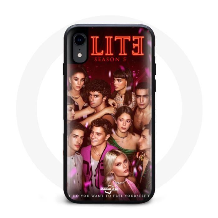 Coque pour Iphone XR - Elite - Saison 5 - Couples d'acteurs - Souple - Noir