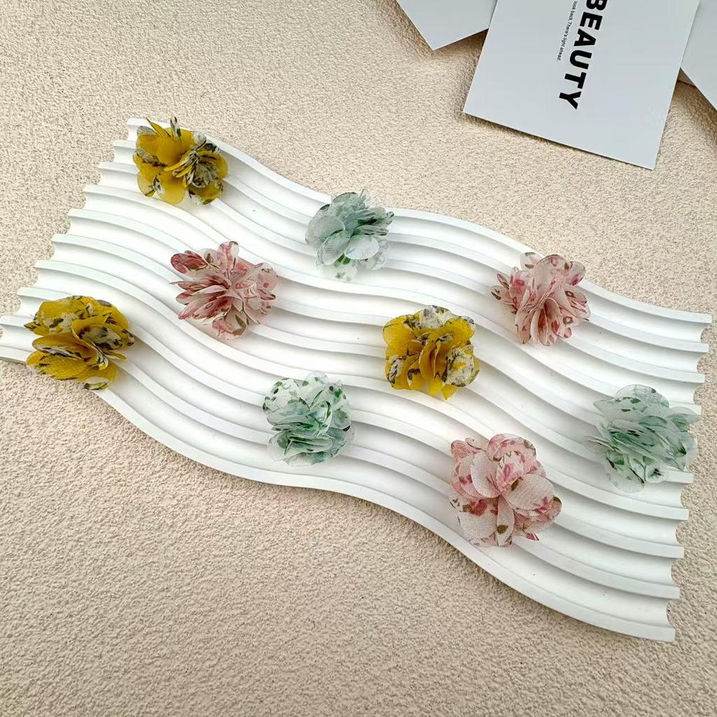 Ретро Тканевое Искусство Ручной Работы Цветочные Аксессуары: Серьги, Клипсы, Головные уборы, Украшения для одежды