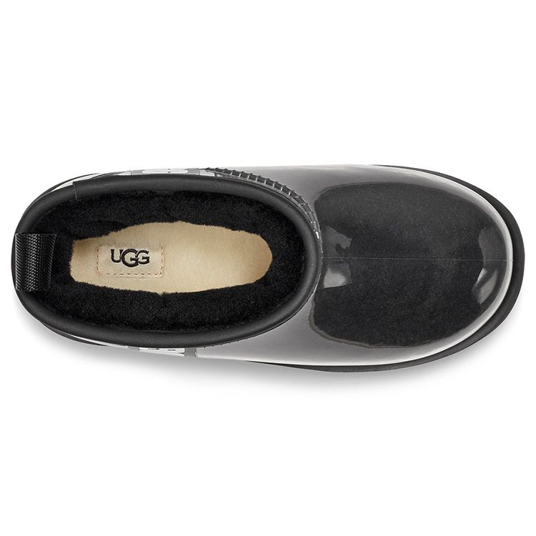 UGG Классические прозрачные мини-сапоги II Детские Черные Детские кроссовки 1112386K-BLK