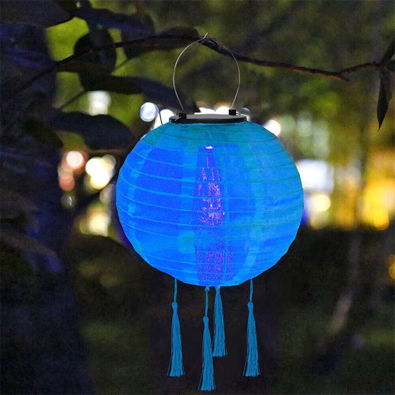 12-дюймовые водонепроницаемые фонарики на солнечных батареях, китайские фонарики, светодиодные лампы, наружные украшения, шары, солнечные фонари, украшения для вечеринок