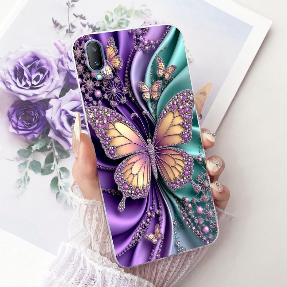 Для Vivo V11 \ Vivo V11i Чехол 1806 1804 1814 Новый Цветок Бабочка Расписной Чехол Мягкий Силиконовый Чехол Для Vivo V11 Pro V11i Fundas