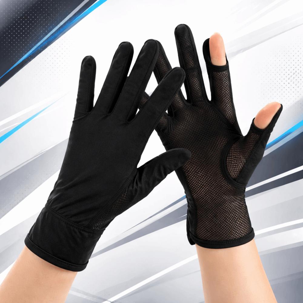 Mesh UV Protection Gloves Non Slip Thin Breathable Gloves Flip Touchscreen Ice Silk Gloves Walking