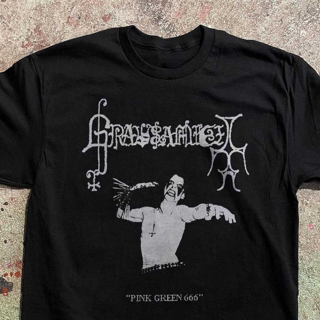 Grausamkeit Pink Green 666 Black Metal Shirt, German Underground Tee