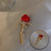1PC Pins Diamond Studded Brooch Rose Elegant Retro Fashion Clothing Accessories