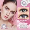 Eyeshare 1 Pair Pink Contact Lenses For Eyes Natural Pink Line Eye Contacts Beauty Students Annual Cosmetics