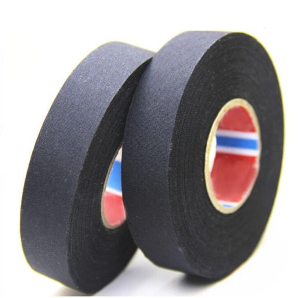 Клейкая лента для обмотки кабелей, жгутов проводов, тканевая, термостойкая, 19ммx25м M