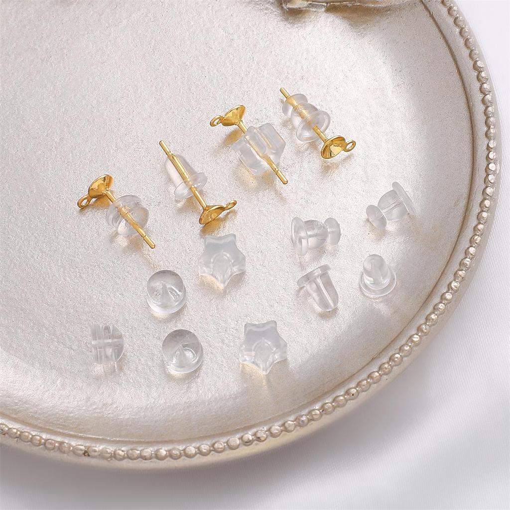 20-100 шт./пакет, силиконовые прозрачные беруши, серьги «сделай сам», ювелирные аксессуары