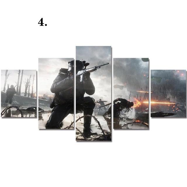 Модульная картина из 5 частей 'Стрельба Соревновательная игра' Постер HD Печать на холсте Настенная картина для гостиной Домашний декор Без рамки