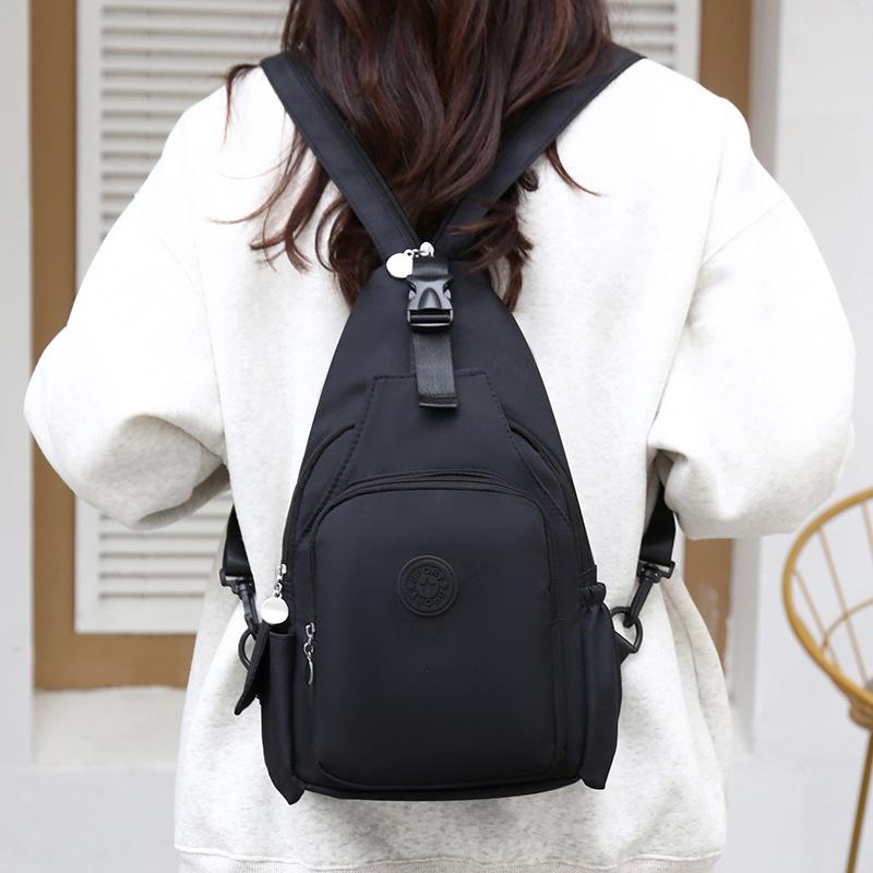 Women's Versatile Outdoor Lightweight Oxford Chest Bag - Large Capacity Backpack