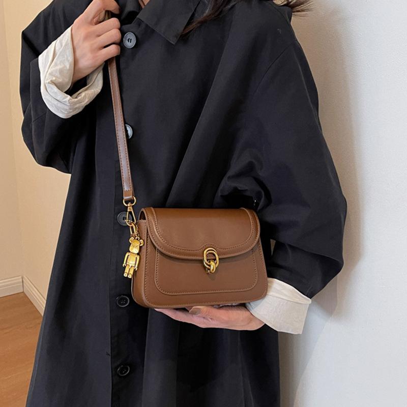 Новая осенне-зимняя модная женская сумка через плечо универсальная ретро-сумка из тофу маленькая квадратная сумка на одно плечо