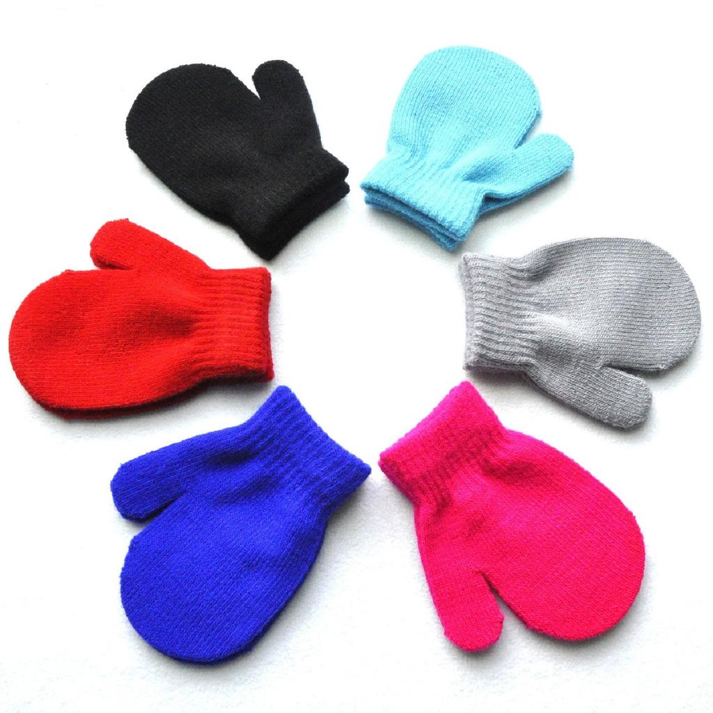 6Pairs Infant Baby Cute Knit Mittens Hot Girls Boys Of Winter Warm Gloves