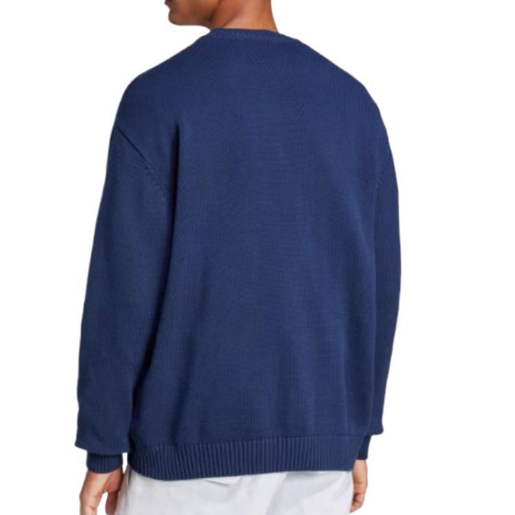 adidas Originals SS25 Classic Sports Series теплая удобная приятная для кожи толстовка с длинным рукавом мужская толстовка темно-индиго JC6349