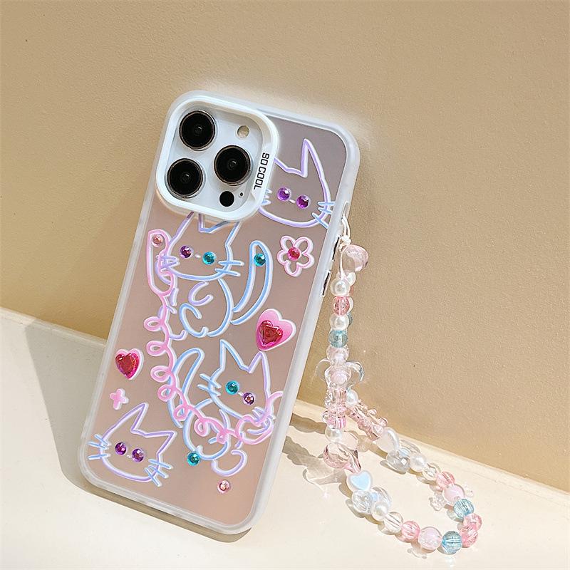 Чехол Zhitai Frosted Laser для iPhone 14/15 Pro Max и Huawei Mate 60 с браслетом