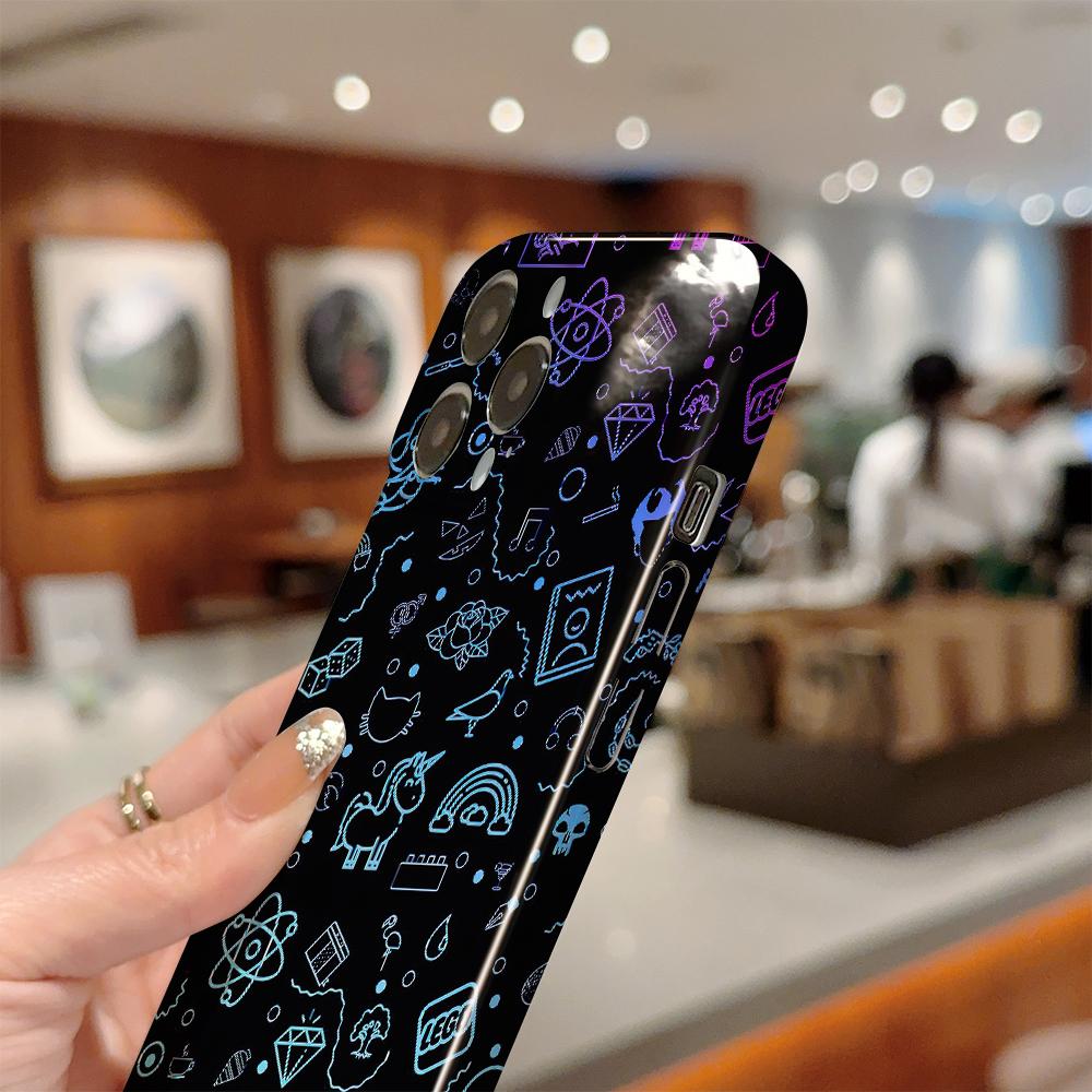 Универсальный чехол для телефона с пленкой, мультяшный модный дизайн, твердый корпус, полное покрытие камеры, противоударный защитный чехол для OPPO Realme OnePlus Infinix Tecno