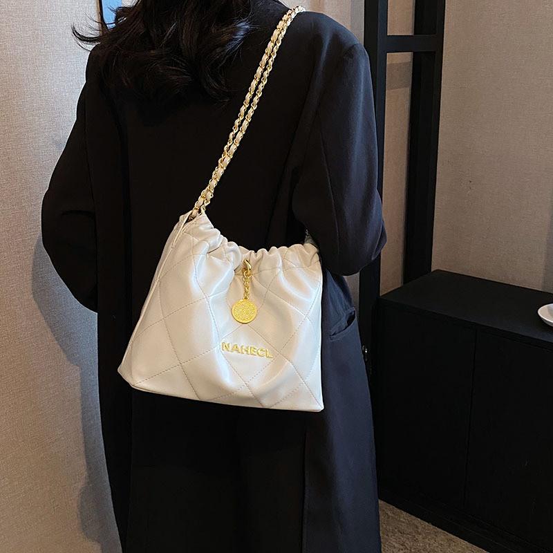 Трендовый трансграничный стиль, сумка среднего размера из полиуретана, черно-белая