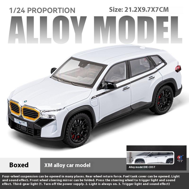 Масштаб 1/24 Симуляция BMW XM Сплав Модель автомобиля Металл Литье под давлением Украшение Звук Свет Детская игрушечная модель автомобиля Подарок на день рождения для мальчика