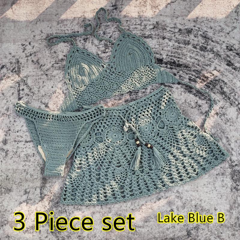 Handmade Crochet Bikini and Beach Dress Set (2/3-piece)