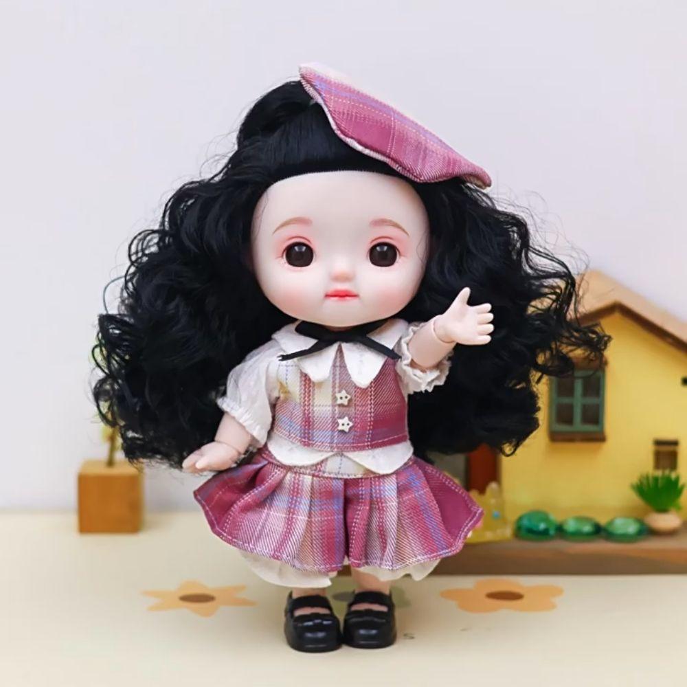 Beautiful Nude 22 Ball Jointed Doll Kawaii Big Head Doll with Hair Kids