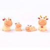 Adorable Resin Diy Miniature Zodiac Ox Figurine Cartoon Style Home Decor