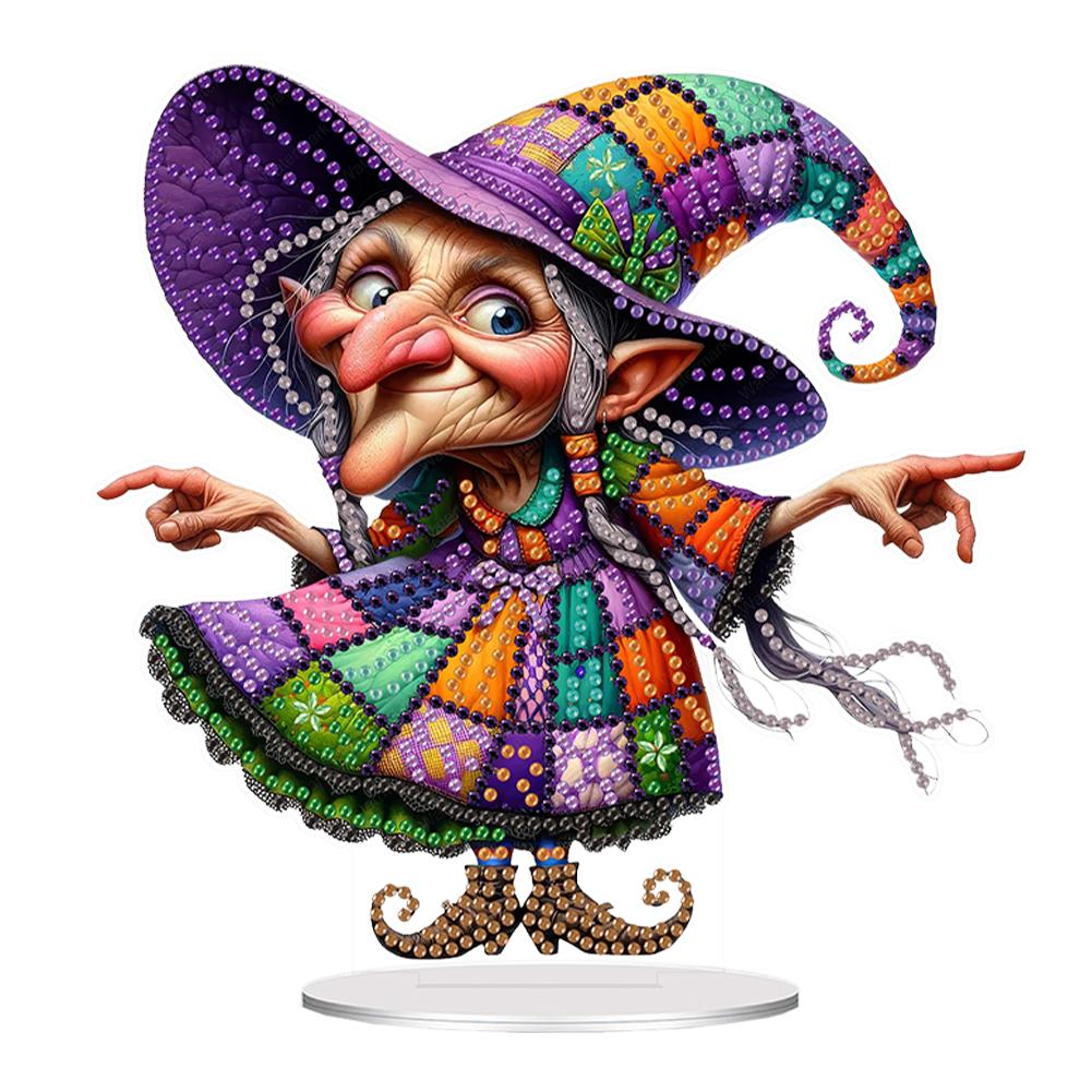 Акриловые мультяшные животные алмазная живопись настольные украшения набор ведьма 5D DIY алмазное искусство настольные украшения для взрослых начинающих