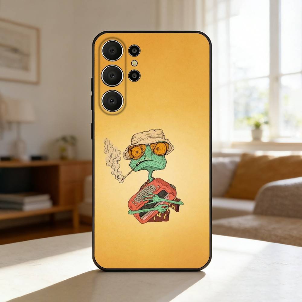 Cartoon R-RangoS Funny Phone Case For Samsung S26,S25,24,23,22,30,21,10,9,Ultra,Plus,Lite,FE Soft Black Case