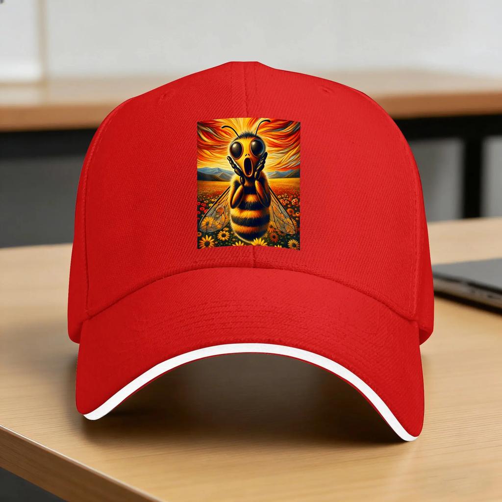 The Scream Bee Version Sun Baseball Cap Summer Street Style Trucker Hat For FeUnisex Unisex Hunting Camping Baseball Caps