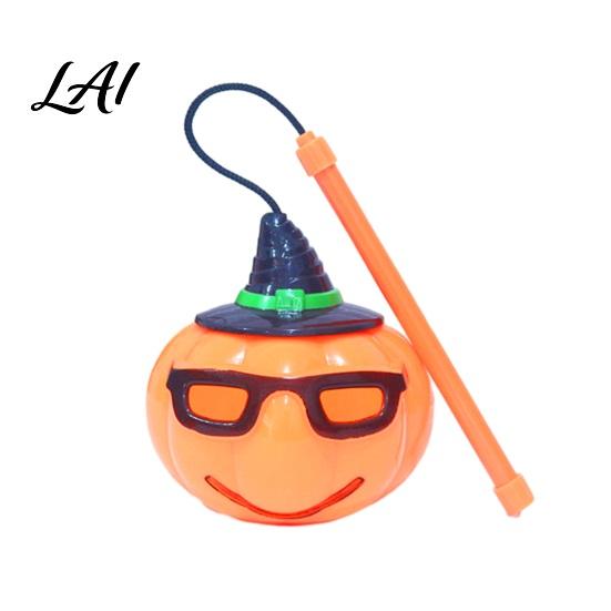 Handheld Pumpkin Lamp for Children Halloween Lantern LED Light Up Lamp Battery Lantern Operated Decorative Plastic Kids Holiday Party Decor