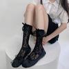 Mesh Fishnet Lace Socks Women Y2k Girls Vintage Lacework Ruffle Socks JK Lolita Sweet Girls Kawaii Bowknot Cute Socks Stockings