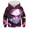 4-13 лет Дети Аниме Demon Slayer Kimetsu no Yaiba 3D Print Hoodies Мальчик Девочки Harajuku Hooded Sweatshirts Детские спортивные костюмы Одежда