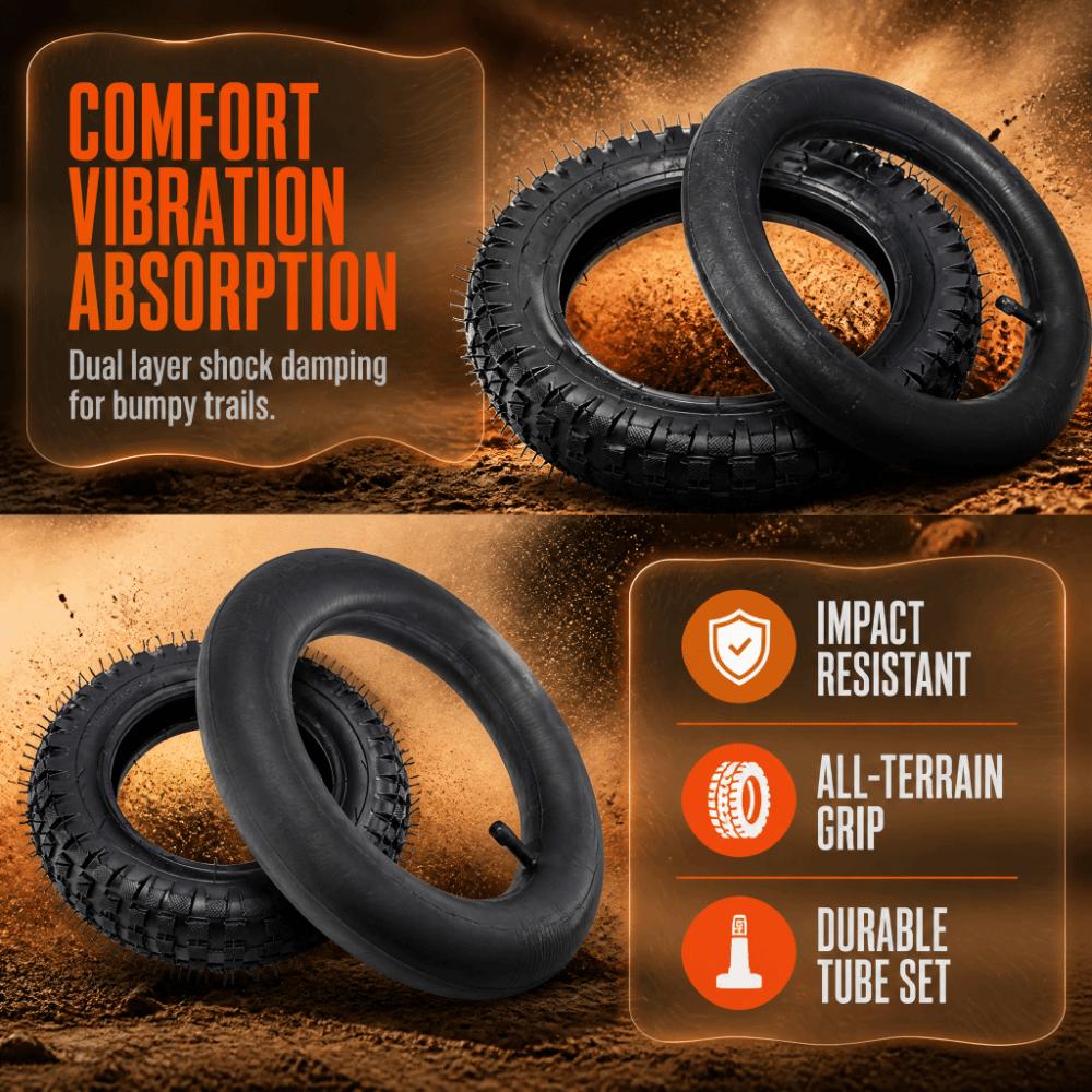 Durable Inner Tube Set Rubber Tire Inner Tube for MX350 / MX400 Mini Dirt Bike Scooter Refit