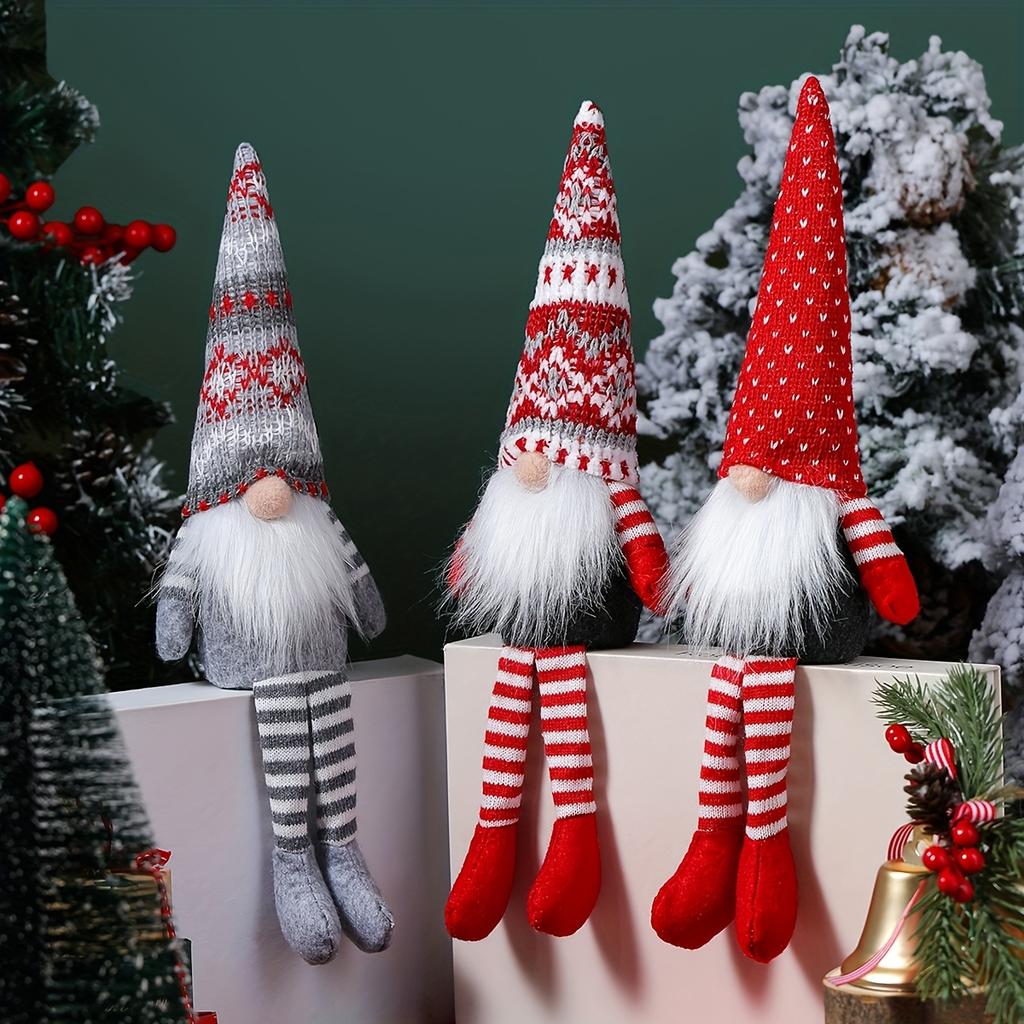 3pcs Holiday Christmas Gnome Doll Decoration Nordic Style Faceless Elderly Decoration , Hotel Christmas Parties Holiday Decoration