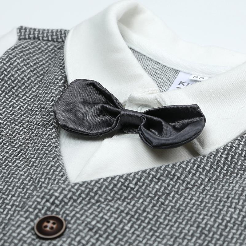 Одежда для маленьких мальчиков, мягкий хлопковый комбинезон для малышей, комбинезон для маленьких джентльменов, одежда