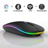 Suitable for Laptop Bluetooth Wireless with USB Charging RGB Mouse BT5.2 Macbook Gaming Mouse 2.4GHz 1600DPI