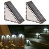2 шт. Солнечные лестничные фонари Водонепроницаемые IP65 Солнечные ступенчатые фонари Уличный треугольный лестничный светильник для террасы, балкона, стены, патио и дорожки
