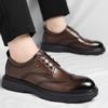 Новые мужские кожаные оксфорды для мужчин, формальные дерби, туфли для платья, деловые повседневные вингтипы, броги для свадебной вечеринки, рабочая обувь