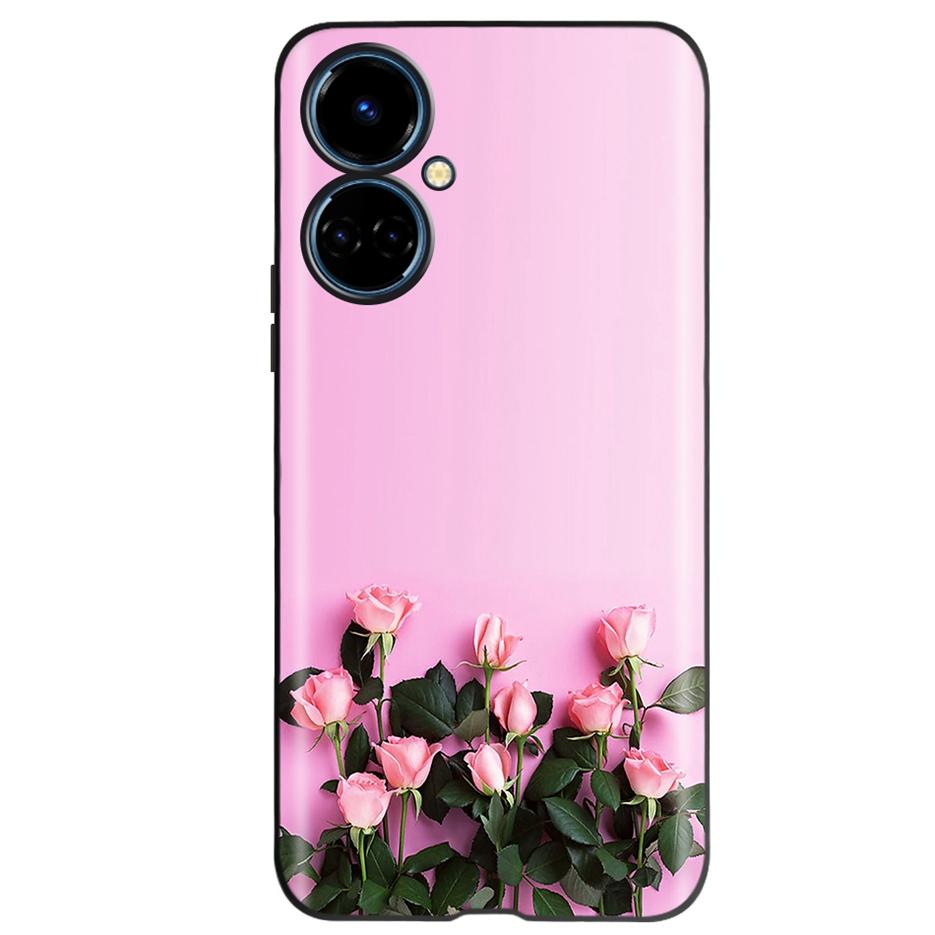 For Tecno Camon 19 Case Cute Cat Butterfly Soft Silicone Matte Cover Phone Case For Tecno Camon 19 Pro 5G Camon19 Neo 6.8'' Bags